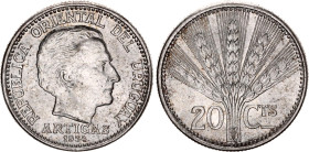 Uruguay 20 Centesimos 1954
KM# 36, N# 10343; Silver; Artigas; Utrecht Mint; UNC with mint luster