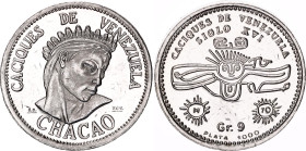 Venezuela Silver Medal "Indian Chiefs of Venezuela - Chacao" 20th Century
Silver 9 g., Proof; Caciques de Venezuela