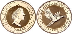 Australia 1 Dollar 1996
KM# 289, N# 10841; Silver; Elizabeth II; Australian Kookaburra; Perth Mint; BUNC