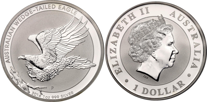 Australia 1 Dollar 2014 P PCGS MS70
KM# 2165, N# 61865; Silver; Elizabeth II; A...