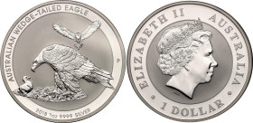 Australia 1 Dollar 2018 P NGC MS69
N# 139611; Silver; Elizabeth II; Australian Wedge-Tailed Eagle; Perth Mint; Mintage 50000