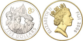 Fiji 5 Dollars 2006
KM# 173, N# 78891; Silver., Proof; 80th birthday of Queen Elizabeth II