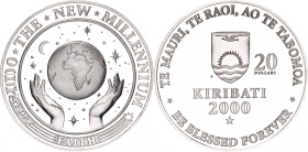 Kiribati 20 Dollars 2000 FM
KM# 39, N# 44747; Silver, Proof; Millennium;Franklin Mint