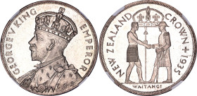 New Zealand 1 Crown 1935 NGC PF67
KM# 6, N# 24265; Silver; Treaty of Waitangi, 6 February 1840