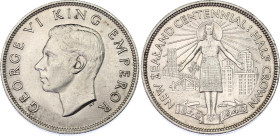 New Zealand 1/2 Crown 1940
KM# 14, N# 18188; Silver; George VI, 100th anniversary of New Zealand, Mint: London; UNC Toned