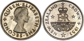 New Zealand 1 Crown 1953
KM# 30, N# 13916; Silver., Prooflike; Elizabeth II; Coronation of Queen Elizabeth II; London Mint; Toned