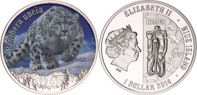 Niue 1 Dollar 2014
N# 68843; Copper-nickel., Proof; Irbis-Snow leopard; Mintage 1000 pcs.