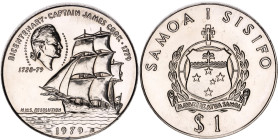 Samoa 1 Tala 1979
KM# 32, N# 30695; Copper-nickel; Tanumafili II; 200th Anniversary of the Birth of Captain James Cook; Mintage 5000 pcs.; UNC