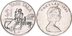 Tokelau 1 Tala 1982
KM# 5, N# 90546; Copper-nickel; Elizabeth II; Mintage 10000 pcs.; UNC