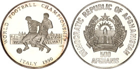 Afghanistan 500 Afghanis 1989
KM# 1011, Schön# 120, N# 44507; Silver; 1990 FIFA World Cup, Italy; Mintage 10'000; Proof