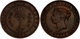 Ceylon 5 Cents 1892
KM# 93, N# 11354; Copper; Victoria; Calcutta Mint; AUNC-