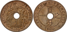 French Indochina 1 Centime 1900 A
KM# 8, N# 4508; Bronze; Paris Mint; AUNC