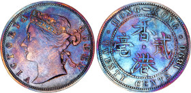 Hong Kong 20 Cents 1890
KM# 7, N# 4417; Silver; Victoria; XF with a nice artificial patina