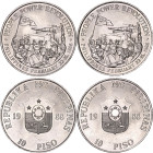 Philippines 2 x 10 Piso 1988
KM# 250, Schön# 90, N# 6128; Nickel; People Power Revolution; UNC with mint luster