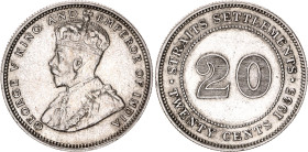 Straits Settlements 20 Cents 1935
KM# 30b, N# 12777; Silver; George V; XF
