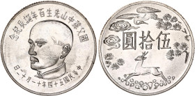 Taiwan 50 New Dollars 1965 (54)
Y# 539, N# 35774; Silver; 100th Anniversary of Sun Yat-sen; UNC with full mint luster