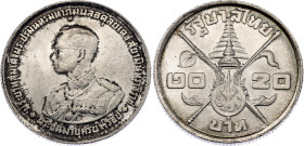 Thailand 20 Baht 1963 (ND)
Y# 86, N# 12275; Silver; Rama IX; 36th Anniversary of Birth of Rama IX; UNC Luster