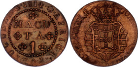 Angola 1 Macuta 1814
KM# 46, N# 33201; Copper; João Prince Regent; AUNC/UNC