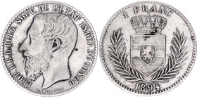 Belgian Congo 1 Franc 1894
KM# 6, N# 27683; Silver; Leopold II; VF-XF
