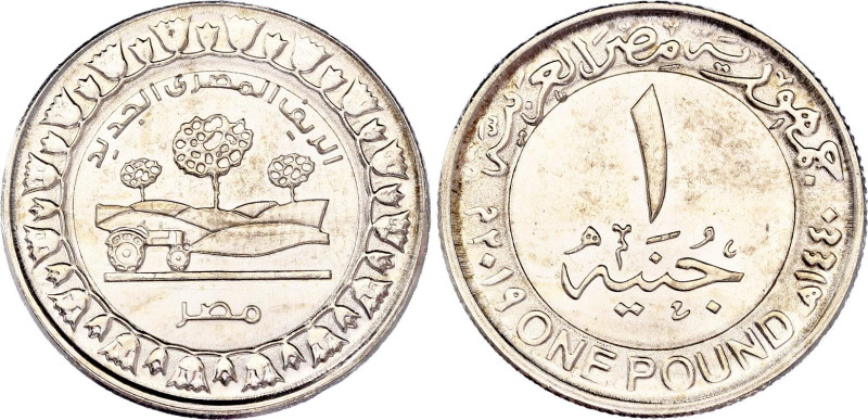 Egypt 1 Pound 2019 AH 1440
UC# 103, N# 160413; Silver Plated; New Egyptian Coun...