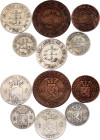 Netherlands East Indies Lot of 6 Coins 1856 - 1883
Various Dates & Denominations; Copper & Silver; William III; VF-XF