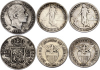 Spain & Philippines 20 Centimos - 2 x 20 Centavos 1885 - 1915
Various Countries, Dates & Denominations; Silver; VF-XF