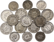 Switzerland Lot of 17 Coins 1908 - 1939 B
KM# 26, 27, 29, 29a; 5 - 10 - 20 Rappen; Various Dates; AUNC/UNC
