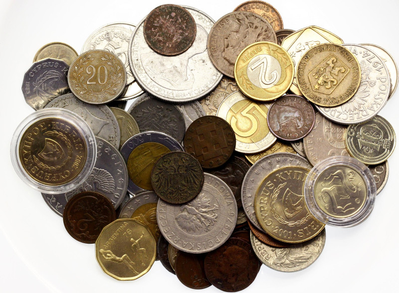 World Lot of 74 Coins 1858 - 2003
Various motives, countries & denominations; V...