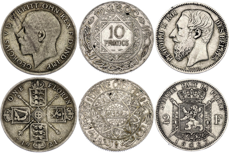World Lot of 3 Coins 1867 - 1934
Silver; Various dates, denominations & rulers;...