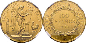 FRANCIA. Napoleón III. 100 francos. 1878. Casi SC-/casi SC. NGC MS61