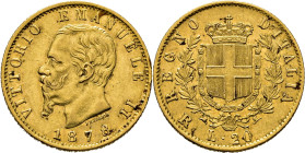 ITALIA. Victor Manuel II. Roma. 20 liras. 1878