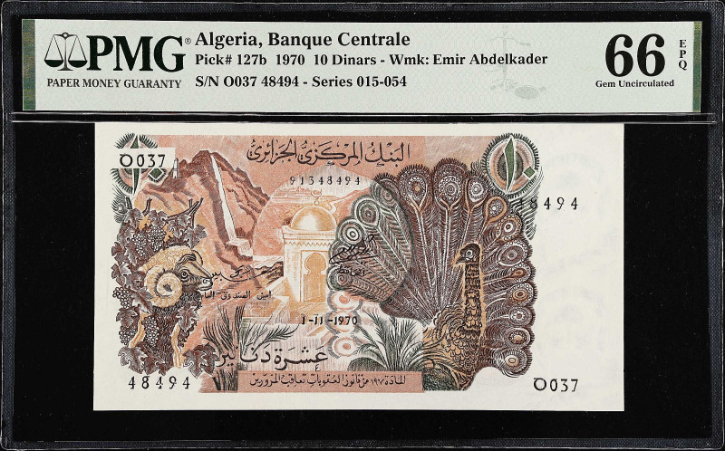 ALGERIA. Lot of (2). Banque Centrale d'Algerie. 10 & 100 Dinars, 1970. P-127b & ...