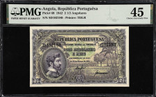 ANGOLA. Provincia de Angola. 2 1/2 Angolares, 1942. P-69. PMG Choice Extremely Fine 45.
From the Prosperity Collection.

Estimate: $200.00- $400.00