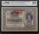 AUSTRIA. Lot of (6). Oesterreichisch-ungarische Bank. 10,000 Kronen, 1918 (ND 1919). P-66. PMG Choice Uncirculated 64 EPQ.

Estimate: $300.00- $500....