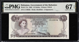 BAHAMAS. Lot of (4). Mixed Banks. 1/2 Dollar to 3 Dollars, 1965-74. P-17a, 18a, 28a & 35a. PMG Gem Uncirculated 66 EPQ & Superb Gem Uncirculated 67 EP...