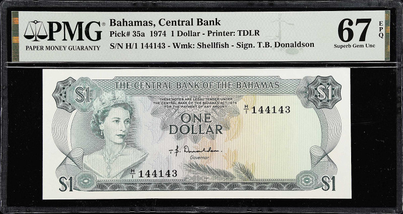 BAHAMAS. Lot of (5). Bahamas Monetary Authority & Central Bank of the Bahamas. 1...