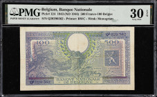 BELGIUM. Banque Nationale de Belgique. 500 Francs-100 Belgas, 1943 (ND 1944). P-124. PMG Very Fine 30 EPQ.

Estimate: $80.00- $120.00