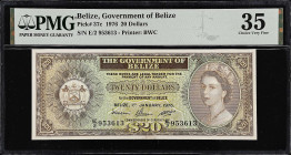 BELIZE. Government of Belize. 20 Dollars, 1976. P-37c. PMG Choice Very Fine 35.

Estimate: $350.00- $450.00