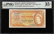 BERMUDA. Bermuda Government. 5 Pounds, 1966. P-21d. PMG Choice Very Fine 35 EPQ.

Estimate: $300.00- $500.00