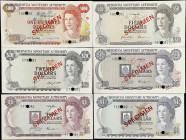BERMUDA. Lot of (6). Bermuda Monetary Authority. 1 to 100 Dollars, 1974-88. P-28bs, 29as, 30as, 31cs, 32bs, & 38as. Collector Series Specimens. Choice...
