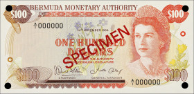 BERMUDA. Bermuda Monetary Authority. 100 Dollars, 1984. P-33bs. Specimen. Uncirculated.

Estimate: $80.00- $120.00