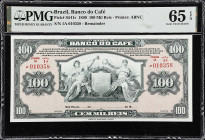 BRAZIL. Lot of (4). Mixed Banks. 20 Cruzeiros, 10, 20, & 100 Mil Reis, 1890 & ND (1925-42). P-S541r, 39c, 48d, & 127. PMG Very Fine 30 to Gem Uncircul...