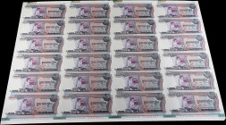 CAMBODIA. Banque Nationale du Cambodge. 100 Riels, ND (1973). P-15b. Uncut Sheet. Remainders. Uncirculated.
An uncut sheet of 24 remainders for this ...