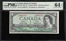 CANADA. Lot of (2). Bank of Canada. 1 Dollar, 1937-54. BC-21d & BC-37b. PMG Choice Uncirculated 64 EPQ.
From the Prosperity Collection.

Estimate: ...