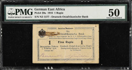 GERMAN EAST AFRICA. Lot of (7). Deutsch-Ostafrikanische Bank. 1 & 5 Rupien, 1915 & 1916. P-20a, 22b, 34a, 34b, 36b, & 37. Mixed Grades.
P-20a is grad...