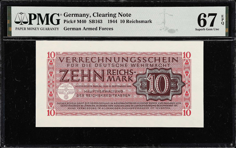 GERMANY. Lot of (4). Mixed Banks. 100 Mark & 10 Reichsmark, 1908-44. P-33a & M40...
