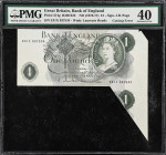 GREAT BRITAIN. Bank of England. 1 Pound, ND (1970-77). P-374g. Cutting Error. PMG Extremely Fine 40.

Estimate: $300.00- $400.00