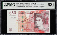 GREAT BRITAIN. Lot of (2). Bank of England. 50 Pounds, 2010 (ND 2011). P-393a. PMG Choice Uncirculated 63 EPQ & Gem Uncirculated 65 EPQ.

Estimate: ...