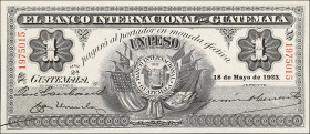 GUATEMALA. Banco Internacional de Guatemala. 1 Peso, 1923. P-153b. About Uncirculated.

Estimate: $300.00- $400.00