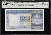 HONG KONG. Lot of (3). Hong Kong & Shanghai Banking Corporation. 50 Dollars, 1983. P-184h. PMG Choice Uncirculated 64 EPQ & Gem Uncirculated 65 EPQ.
...